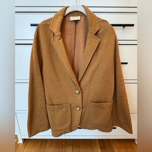 Camel Sweatshirt Blazer